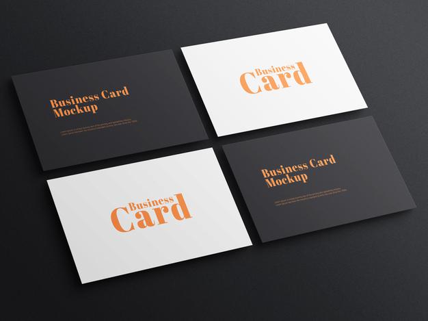 Elegant Dark Business Card Psd Mockup Psd