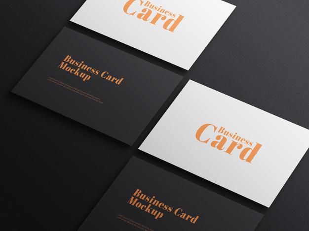 Elegant Dark Business Card Psd Mockup Psd