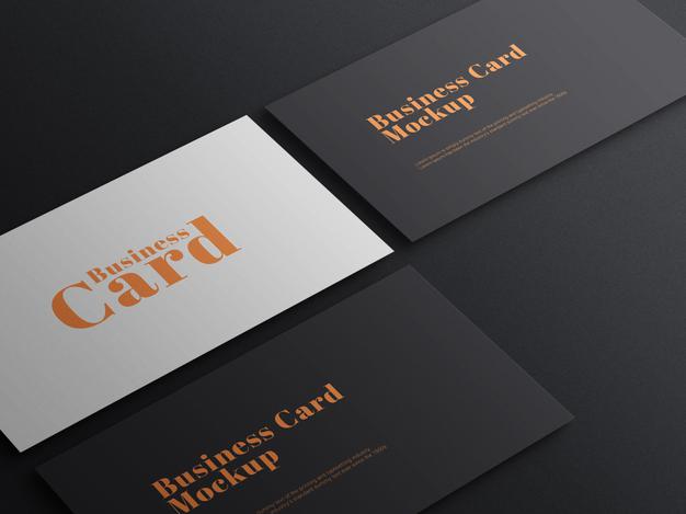 Elegant Dark Business Card Psd Mockup Psd
