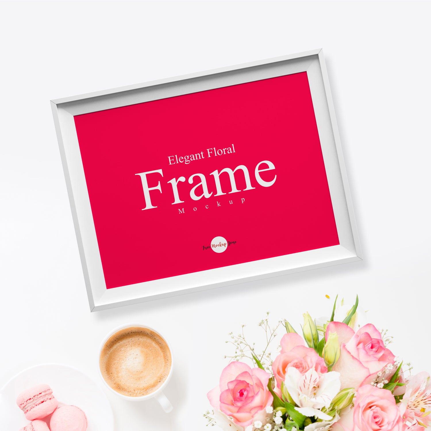 Elegant Floral Frame Mockup