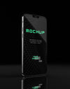 Elegant Glossy Dark Smartphone Mock-Up Design Psd