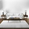 Elegant Interior Design Mockup Of Living Room With Wooden Furniture Psd