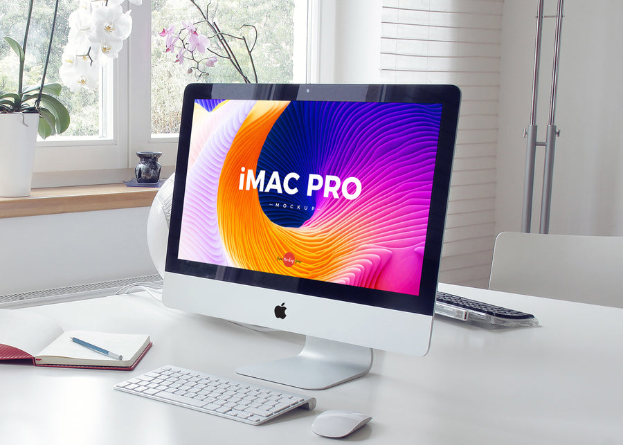 Elegant Interior Imac Pro Mockup Psd 2018
