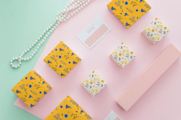 Elegant Jewelry And Packaging Mockup Psd