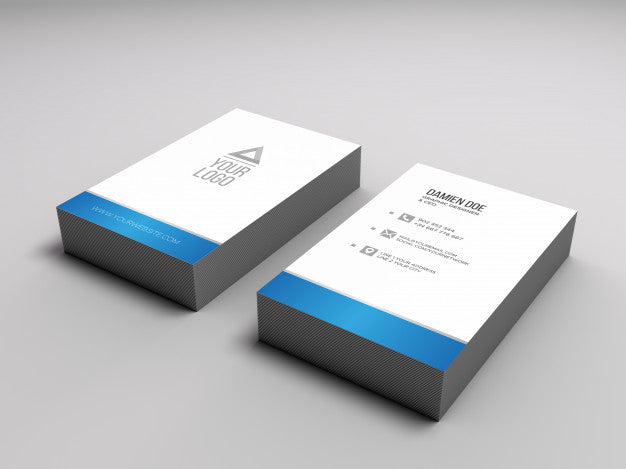 Elegant Realistic Business Card Pile Mockup Psd