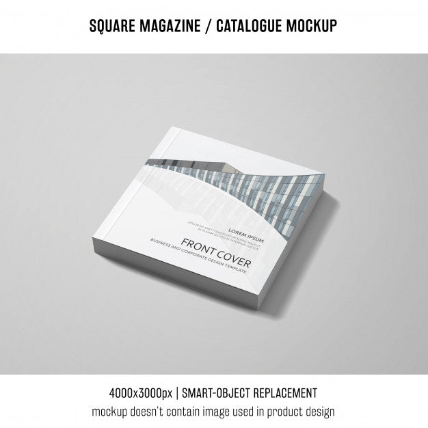 Elegant Square Magazine Or Catalogue Mockup Psd