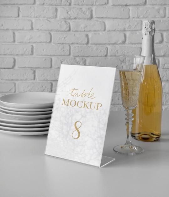 Elegant Table Display Mock-Up Psd