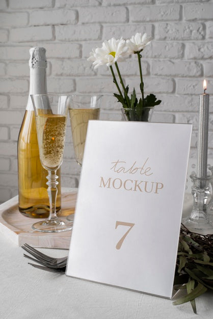 Elegant Table Display Mock-Up Psd