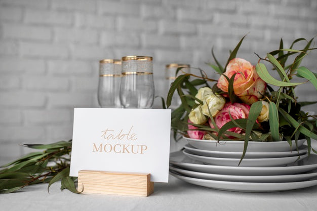 Elegant Table Display Mock-Up Psd