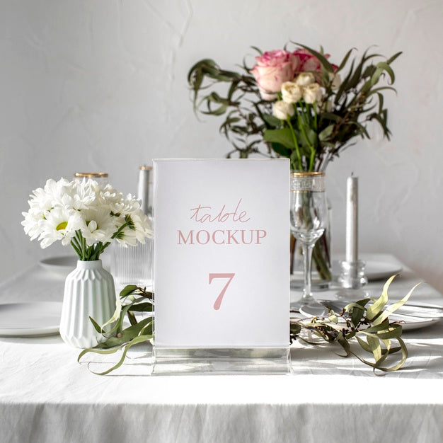 Elegant Table Display Mock-Up Psd