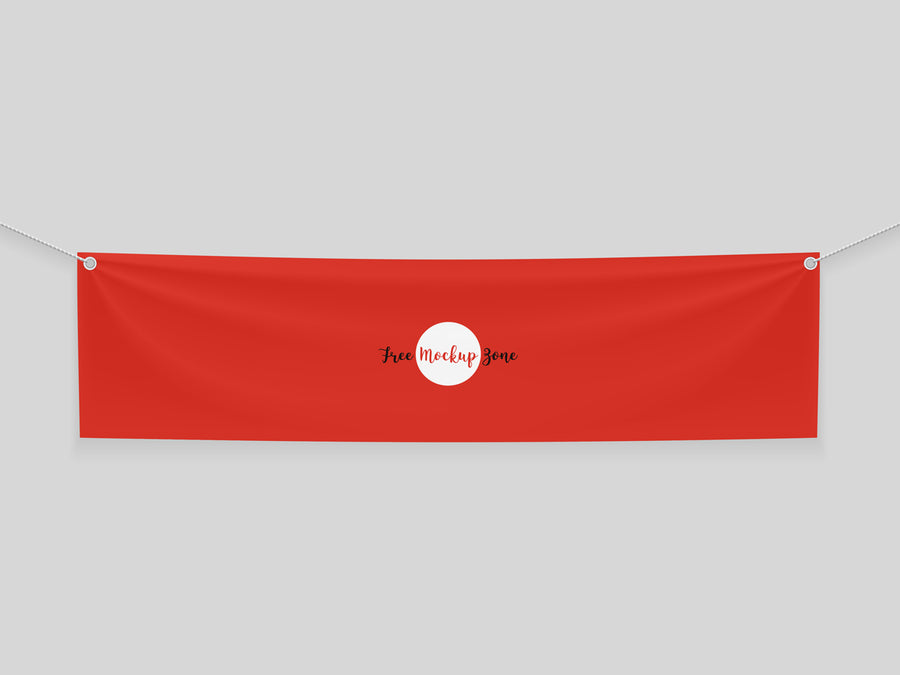 Elegant Textile Banner Mockup Psd For Advertisement 2018