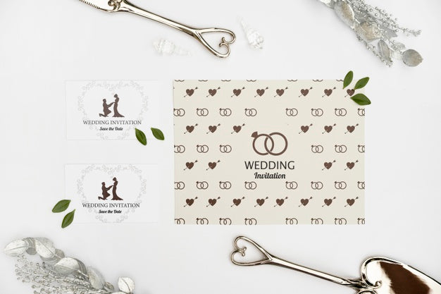 Elegant Wedding Invitation Cards Psd