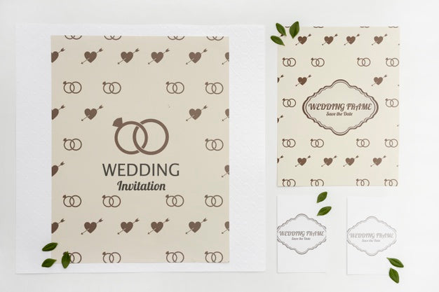 Elegant Wedding Invitation Cards Psd