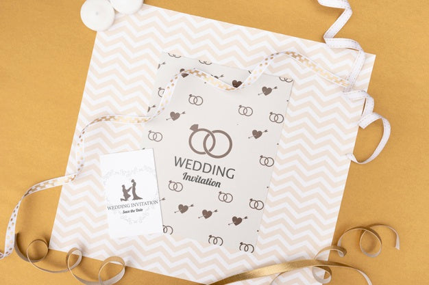 Elegant Wedding Invitation Cards Psd