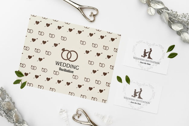 Elegant Wedding Invitation Cards Psd
