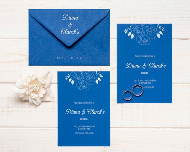 Elegant Wedding Invitation Concept Psd