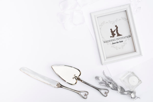 Elegant Wedding Invitation Frame Psd