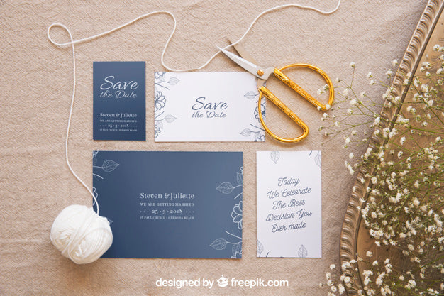 Elegant Wedding Invitation Mockup Psd