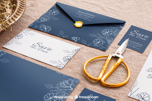 Elegant Wedding Invitation Mockup Psd