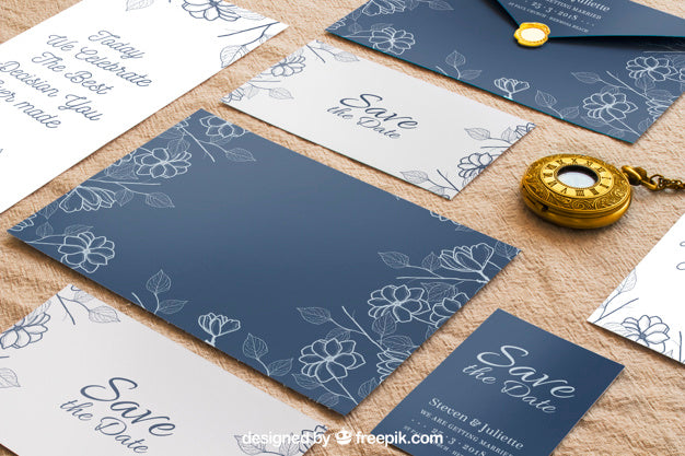 Elegant Wedding Invitation Mockup Psd