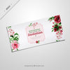 Elegant Wedding Invitation With Watercolor Roses Psd