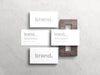 Elegant White Business Card Mockup With Letterpress Effect Psd