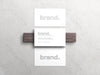 Elegant White Business Card Mockup With Letterpress Effect Psd