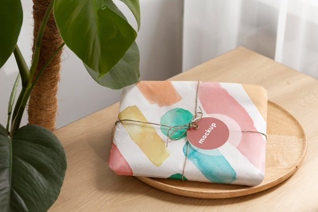 Elegant Wrapping Paper Real Context Mockup Psd