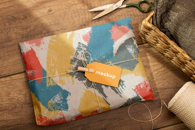 Elegant Wrapping Paper Real Context Mockup Psd