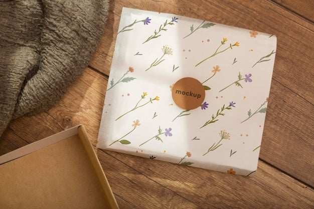 Elegant Wrapping Paper Real Context Mockup Psd