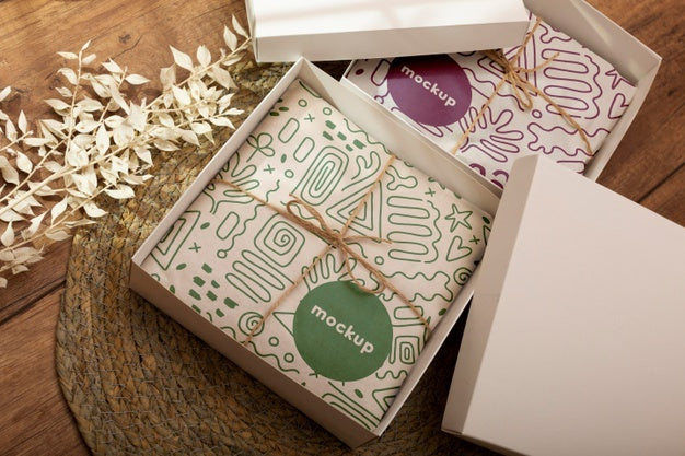 Elegant Wrapping Paper Real Context Mockup Psd