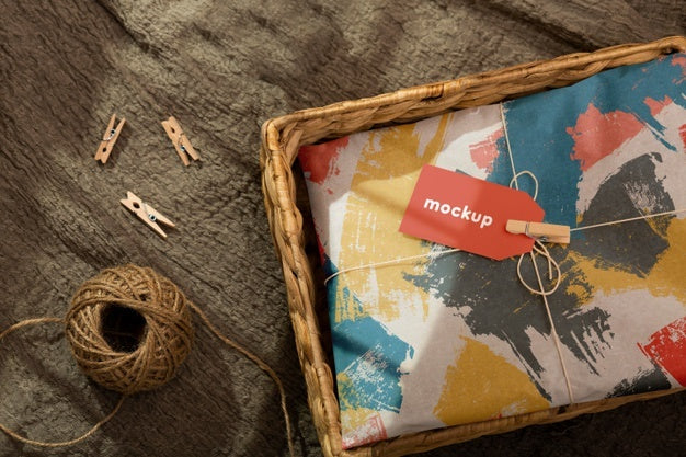 Elegant Wrapping Paper Real Context Mockup Psd