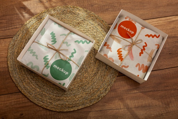 Elegant Wrapping Paper Real Context Mockup Psd
