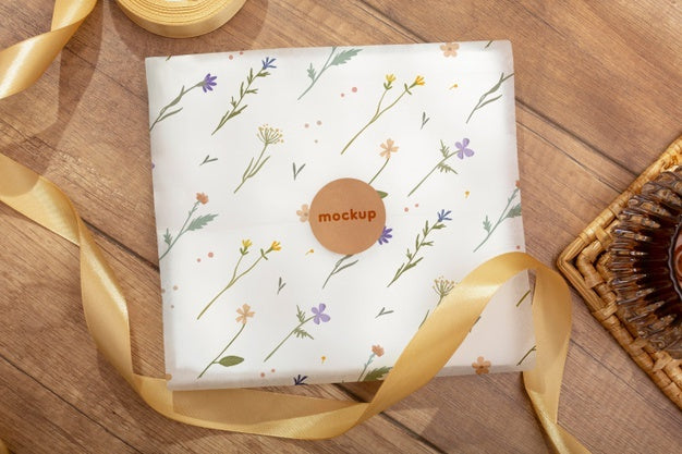 Elegant Wrapping Paper Real Context Mockup Psd