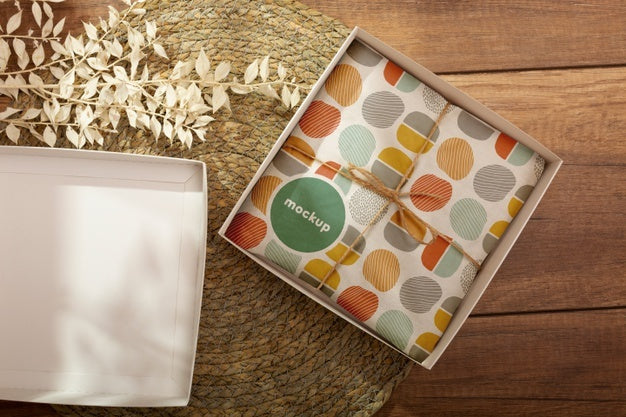 Elegant Wrapping Paper Real Context Mockup Psd
