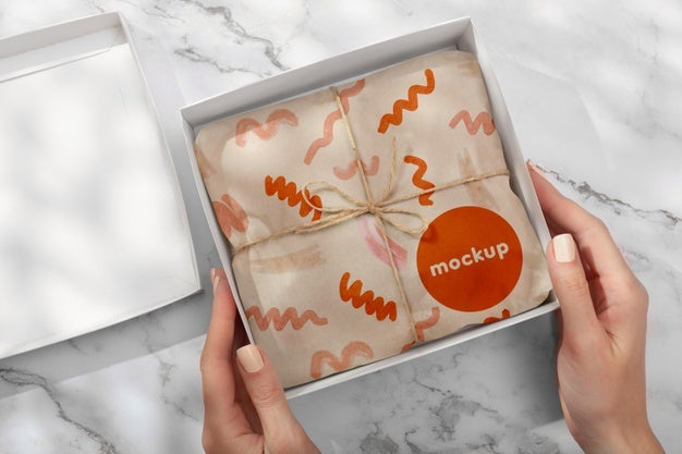Elegant Wrapping Paper Real Context Mockup Psd
