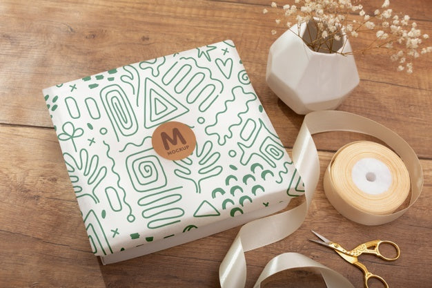 Elegant Wrapping Paper Real Context Mockup Psd