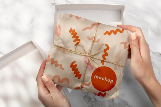 Elegant Wrapping Paper Real Context Mockup Psd