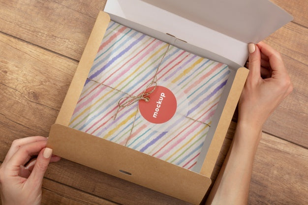 Elegant Wrapping Paper Real Context Mockup Psd