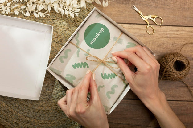 Elegant Wrapping Paper Real Context Mockup Psd