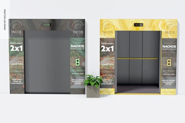 Elevators Mockup Psd