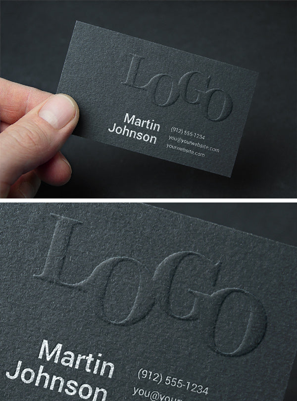 Embossed Business Card Mockup #2