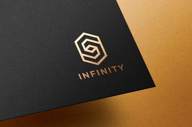 Embossed Golden Logo Mockup Psd