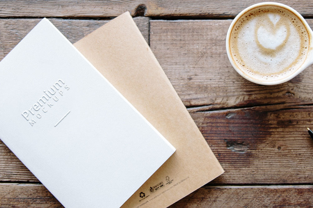 White Embossed Greeting Card Mockup