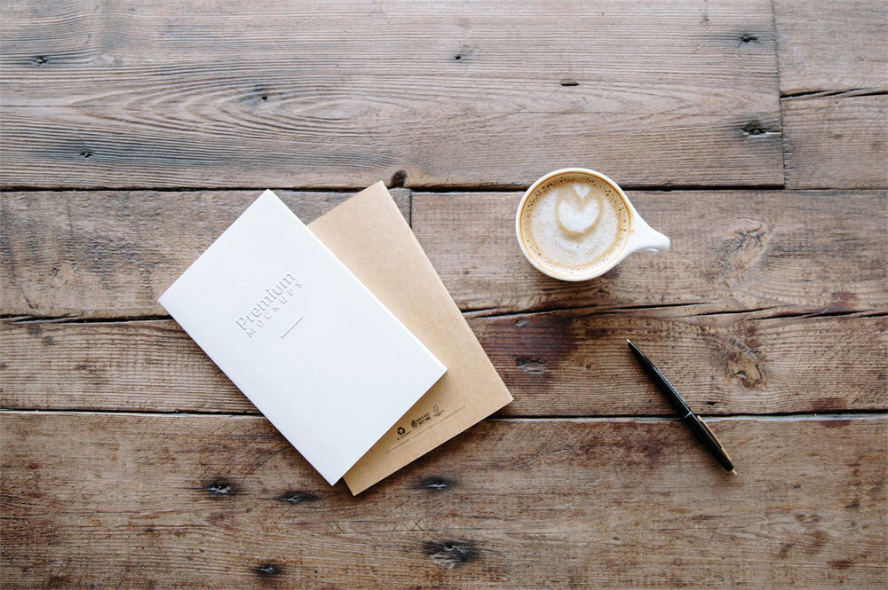 White Embossed Greeting Card Mockup