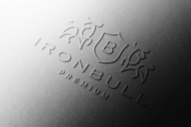 Embossed Logo Mockup In Black Paper Psd