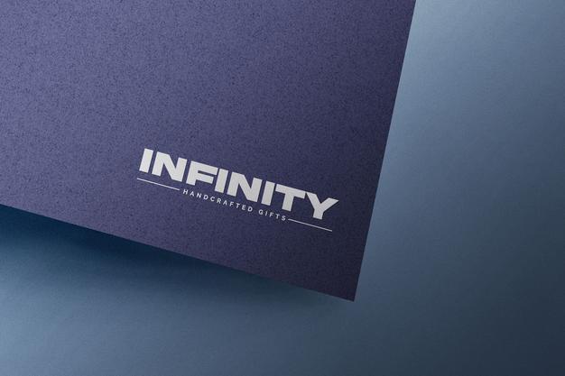 Embossed Logo Mockup On Paper Psd