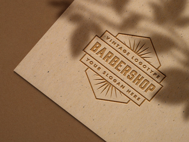 Embossedlogo Mockup On Craft Paper Psd