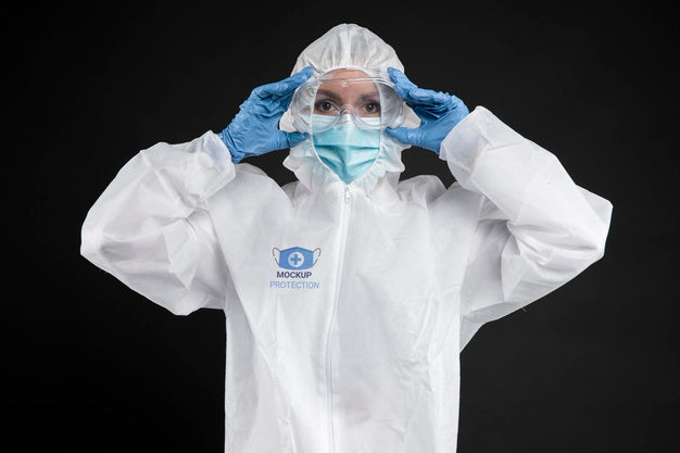 Employee Wearing Protection Equipment Psd