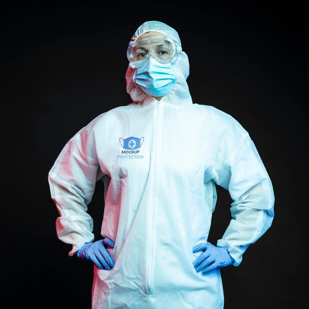 Employee Wearing Protection Equipment Psd